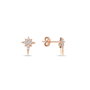 Heliophilia Silver Pendientes de Plata de Ley 925 con Oro Rosa y Circón